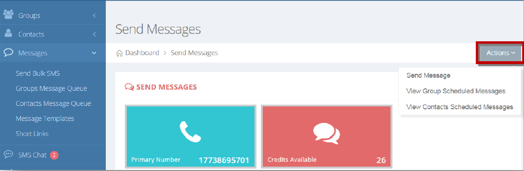 Textiful send message